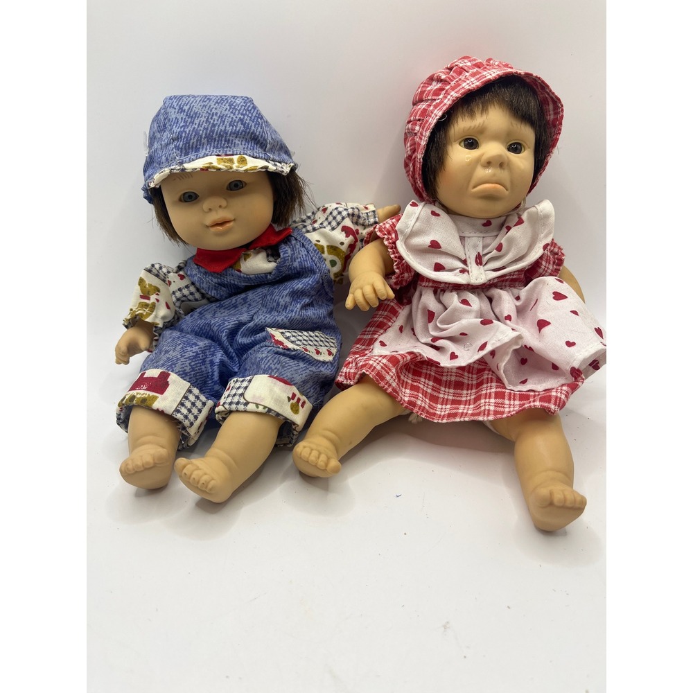 GiGo My Pals Vintage Style Baby Doll Set Pouting Smiling Cottagecore Toy